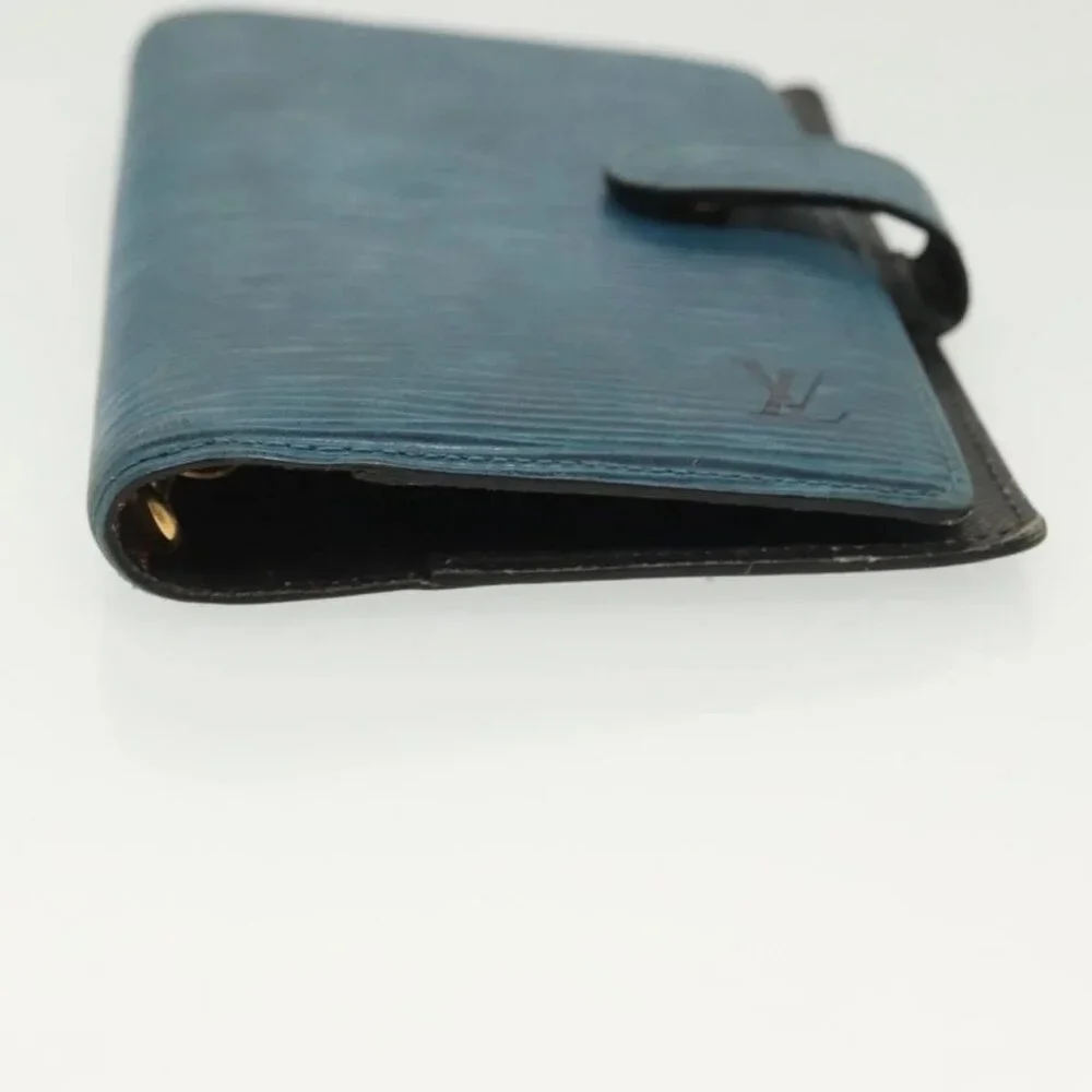 LOUIS VUITTON Epi Agenda PM Day Planner Cover Blue R20055 LV Auth bs28570